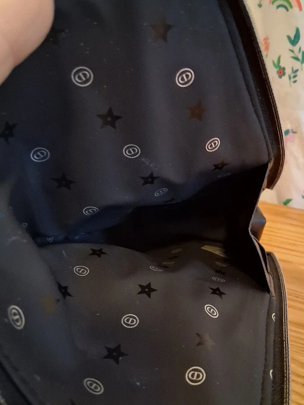Christian Dior Beauty Black Vegan Travel Cosmetic Makeup Beauty Brush Bag